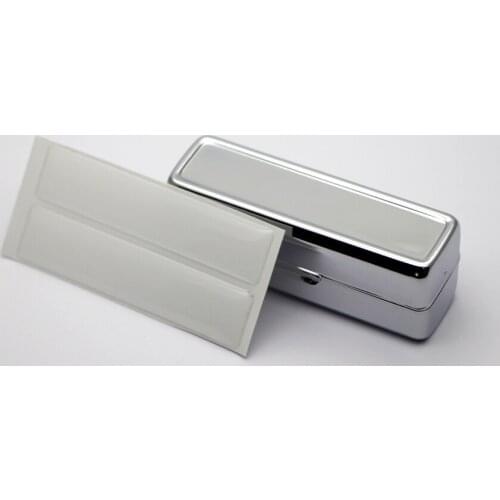 Lipstick Holder with Mirror Blank Metal lipstick case +epoxy sticker DIY set