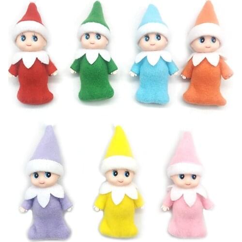 DHL Fedex 50PCS/100PCS/200PCS/500PCS Baby Elf Dolls with Feet Shoes Elf Toy with Movable Arms and Legs Christmas Baby Elves Doll