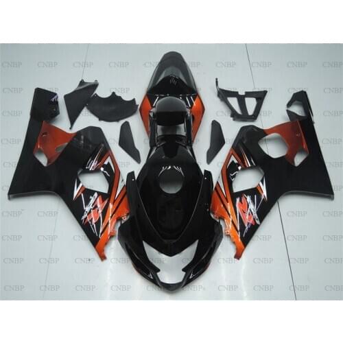 For Suzuki GSXR600 2004 - 2005 K4 Fairing GSX R 750 2005 Full Body Kits GSXR750 05 Orange Black Bodywork