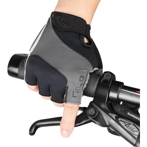 Lycra Breathable Cycling Gloves Half-finger Bicycle Riding Glove 4 Color Shockproof Hand Wear for Travel Daily Bicycle Accessory