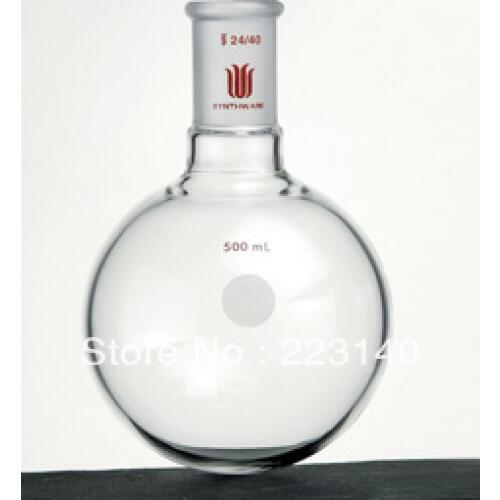 F305550 Flask, Round bottom, Single neck, Capacity:500ml, Joint Size:55/50