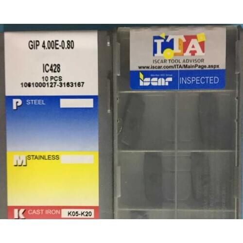 10PCS CARBIDE INSERT GIP 4.00E-0.80 IC428