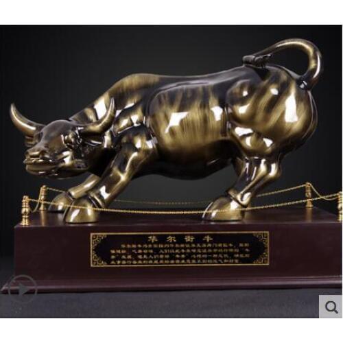 Cow fortune Taurus Display OX fortune such Wall Street Cattle copper plated crafts display large zodiac ox fortune opening gift
