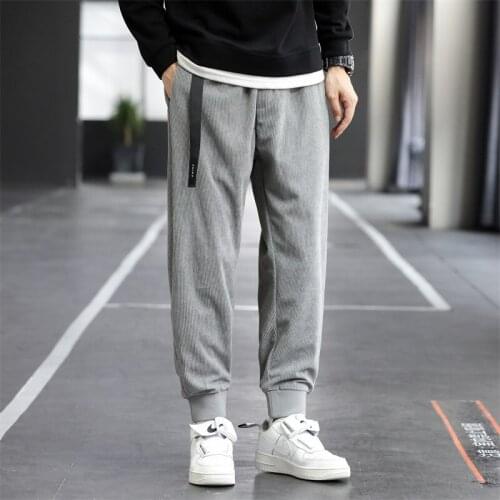 MenS Corduroy Spring And Autumn Winter Popular Pants Korean Youth Trend Versatile Casual Boy Loose Sweatpants Trousers Student
