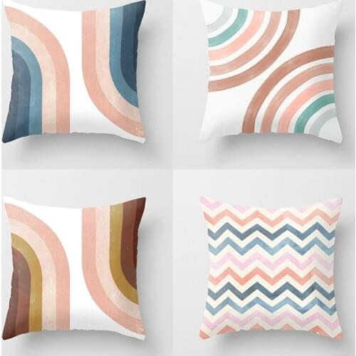 Modern Abstract Throw Pillow Case Vintage Riabnow Geometry Cushion Covers for Home Sofa Chair Decorative Pillowcases