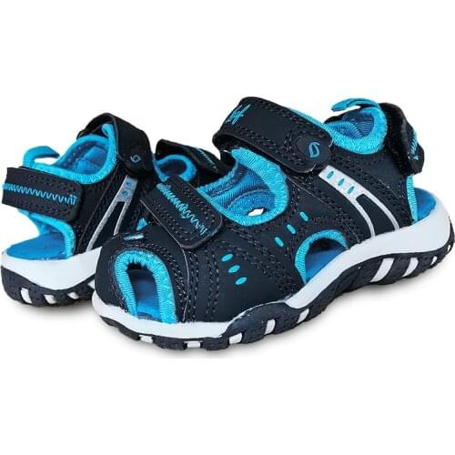 NEW SUMMER 1pair Boy Beach Leather Sandals Childrens Shoes, Skidproof Kids soft sandals