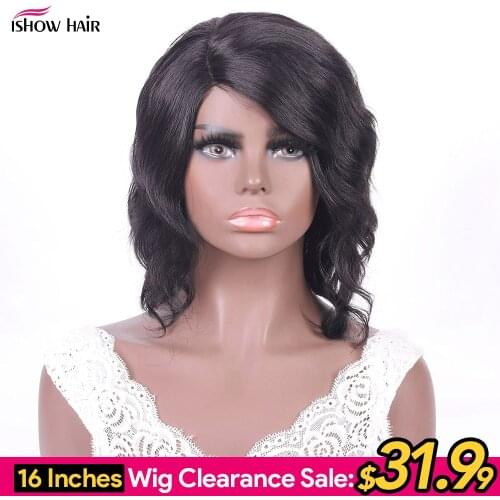 Ishow Sales With Free Shipping Clearance Sale Hair Wigs On Clearance Sale Body Wave Hair Wig Cheap Human Hair Wigs On Sales