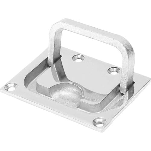 Stainless Steel 316 Flush Lift Ring Hatch Pull Handle Locker Cabinet boat marine hardware