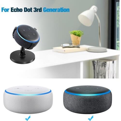 For Echo Dot 3 Speaker Stand 360 Degree Rotation Portable Table Holder For Alexa Echo Dot 3rd Generation Bracket Mount
