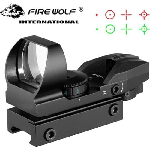 4 Reticle Red Dot Scope 5 Levels Gears Fits Outdoor Hunting Shooting
