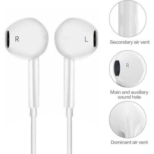 Wired Headphones In Ear Earphone For IPhone 12 7 8 Plus XS MAX 11 Pro Max Stereo Sound Wired Earbuds With Microphone Wire
