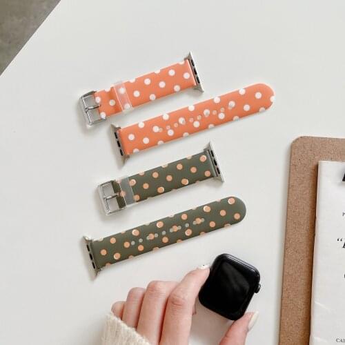 Silicone Printed Strap For Apple Watch band 6 44mm 40mm 38mm 42mm Cartoon Bracelet for iWatch Series 6 SE 5 4 3 2 1 watch strap