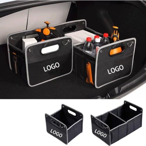 For Tesla Model 3 S X Y High Capacity Stowing Tidying Multi-Pocket Adjustable Folding Car Organizer Trunk Storage Box
