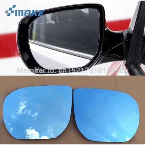SmRKE 2Pcs For Hyundai Santa Fe Rearview Mirror Blue Glasses Wide Angle Led Turn Signals light Power Heating