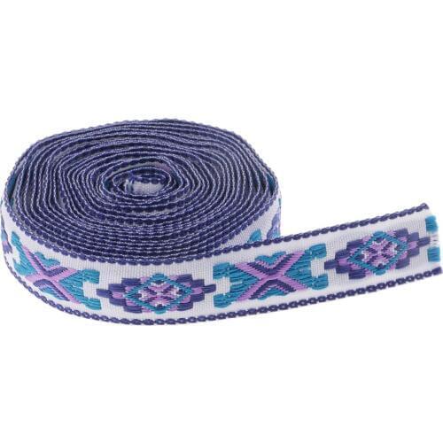 New Hot DIY 3yards 20mm Ethnic Style Jacquard Edging Trimmings Fabric Embroidered Applique Sewing Curtain Embellishment Bag