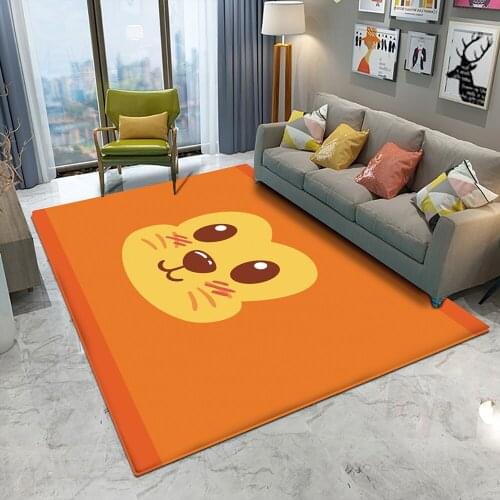 Top Fashion Cute Lion Pattern Children Comfortable Carpet Non-Slip Children Flannel Carpet Carpet Baby Mat Play Print Baby Hand