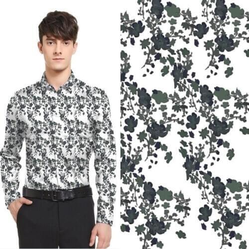 150*50cm comfortable imitation cotton digital printing mens and womens fashion fabric brand pattern dress shirt fabric