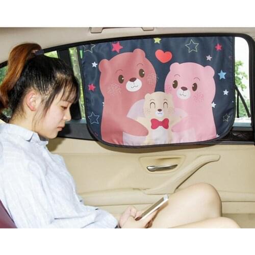 Universal Car Side Sunshade Cartoon Curtain Window Sun Curtain For Baby Curtains Sunshade Curtain Cars Sun Visor Shade