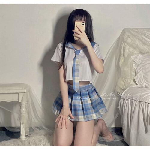 Japanese Student JK Uniform Sexy Cosplay School Girl Outfit Top Mini Skirt Underwear Temptation Lingerie Erotic Sailor Costumes