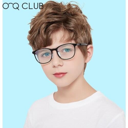 O-Q CLUB Kids Anti Blue Light Glasses Computer Blocking Eyeglasses Frames TR90 Comfortable Vintage Boys Girls Eyewear TR5111