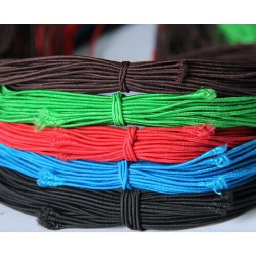 1.3mm High-Elastic Colorful Round Elastic Band Rope Rubber Band Elastic Line DIY Apparel Sewing Accessories Two dozen