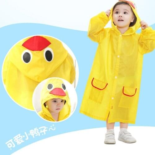 1PCS Childrens Cartoon Raincoat Korean Childrens Rain Gear Cute Baby Poncho Household Goods Playground Songkran Festival
