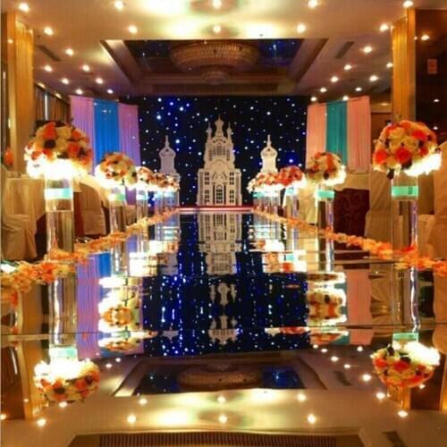 10m/roll Luxury Wedding Centerpieces Gold Silver Double Side Aisle Runner Mirror Carpets For Wedding T Station Decorations