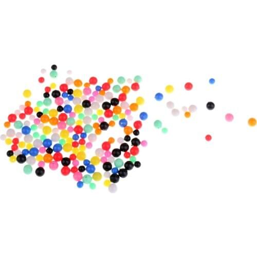 200pcs Multicolor Round Fishing Beads Lure Rigging Fish Attraction Fishing