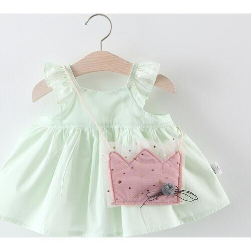 2020 children girls summer dress clothing baby infant new cute sleeveless cotton dress for little girls 1-2 Years