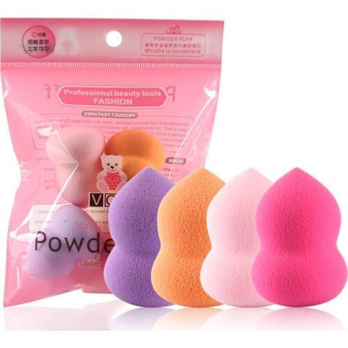 4pcs Smooth Makeup Puff Dry And Wet Use Makeup Foundation Sponge Beauty Facial Care Tool Accessories Water Drop Shape Gourd