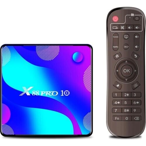 Android Tv Box Android 10 X88PRO10 Smart TV BOX Dual Wifi BT 2G 16Go RK3318 4K Netflix Google Store Multimedia Boxes Hot Selling