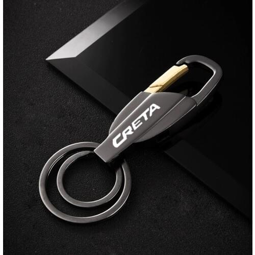 Car Accessories Fashion Keychain Loops Trouser Buckle Key Ring Waist Belt Clip Metal Car Keychain for Hyundai creta 2006-2020