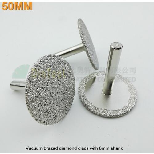 DIATOOL 3pcs Dia 50mm Vacuum Brazed Diamond Saw Blade Cutting Disk Concrete Grinding Disk Engraving Granite Marble Disk Cutting