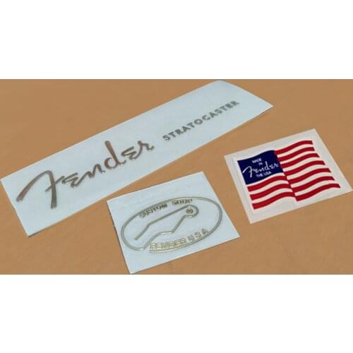 Fender ST Tele guitar head LOGO sticker metal label