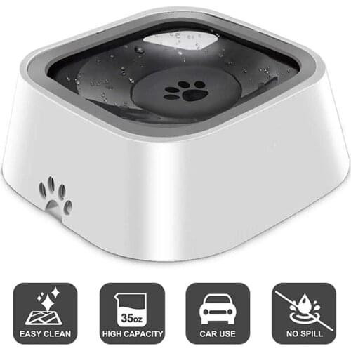 Dog Water Bowl Vehicle Carried Floating Bowl Cat Water Bowl Slow Water Feeder Dispenser Anti-Overflow Pet Fountain Portable Car