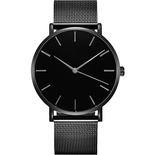 Fashion Alloy Belt Mesh Watch Unisex Womens Watches Minimalist Style Quartz Watch Relogio Feminino Saat Watches for Women