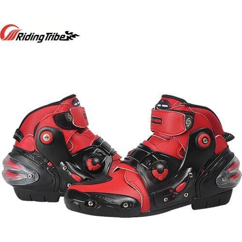 Women Motorcycle Boots Riding Shoes Motocross Off-Road Racing Boot Anti-skid Anti Collision Moto Rider Protective Shoes A9001