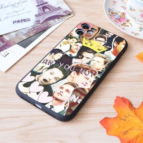 For iPhone Sebastian Stan Collage Print Soft Matt Apple iPhone Case