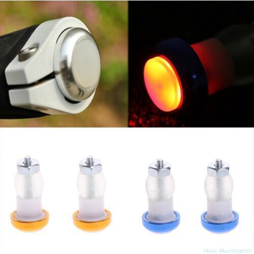 New 1 Pair Safety Cycling Bike Turn Signal Handle Bar End Plug LED Red Light Lamp Drop Ship