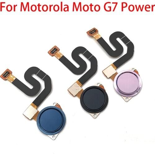 5Pcs/Lot New Home Button Finger Reader Fingerprint Reader Touch ID Sensor Return Key Flex Cable For Motorola Moto G7 Power
