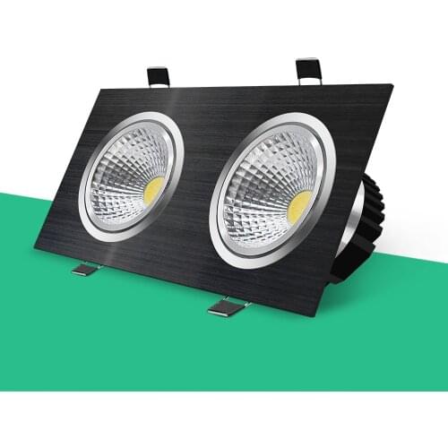 Dimmable Square Recessed COB LED Downlights 7W 15W 24W 30W LED Ceiling Spot Lights AC85~265V Background Lamps Indoor Lighting