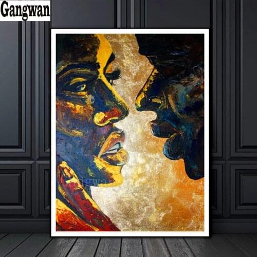 Romantic Couple Love Silhouette with Gold Art 5d diy diamond painting Classical art diamond mosaic crystal diamond embroidery