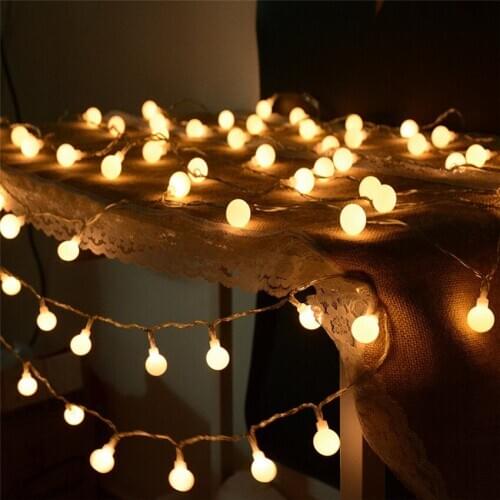 6M 10M 20M 30M 50M Garland LED Ball String Light Chrismtas Bulb Fairy Decorative Lights for Home Wedding Party Decoration