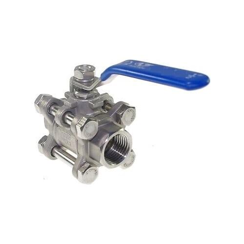 DN20 G3/4" 3-Piece Full Ports 304 Stainless Steel 2-Piece Ball Valve Water Oil