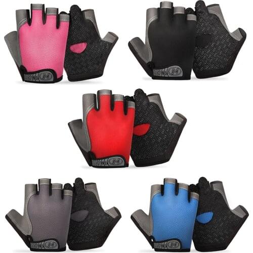 Cycling Half-Finger Gloves Anti Slip Shock Breathable Cycling Glove Mesh Fabric MTB Mountain Bike Riding Gloves Bike Accessories