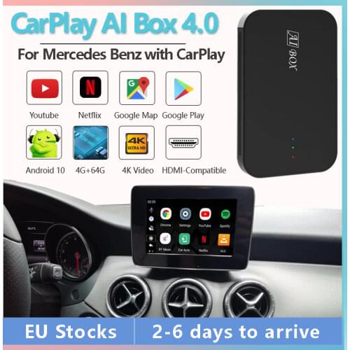 Video AI Box for Mercedes-Benzes Class A/B/C/E/G/S with Built in CarPlay, Supports Mirror Link Multimedia Android System BT WIFI