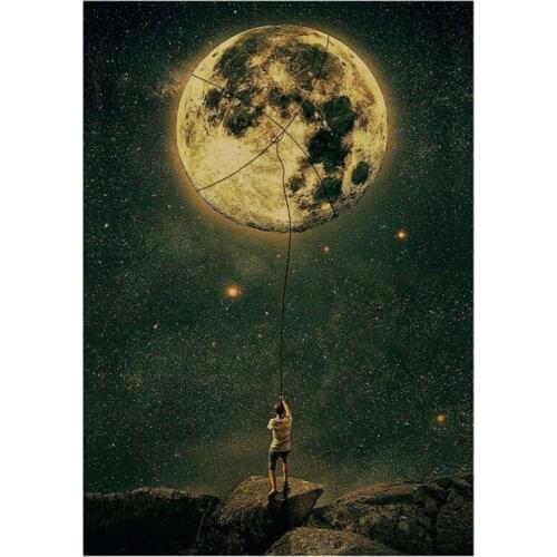 Vintage Art Poster Grab Dream Art Decor Retro Kraft Paper Struggle Decoration Painting 50.5x35cm Bar Cafe Wall Sticker