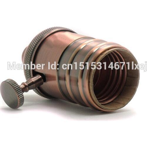Antique Brass Lamp Socket With Screw On/OFF Switch E26/E27 vintage Edison style lampholder