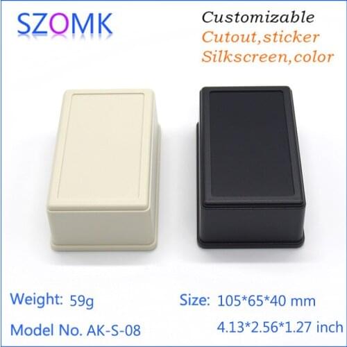 10 pcs, 105*65*40mm szomk enclosure plastic electronics box diy enclosure box abs switch housing for pcb board outlet enclosure