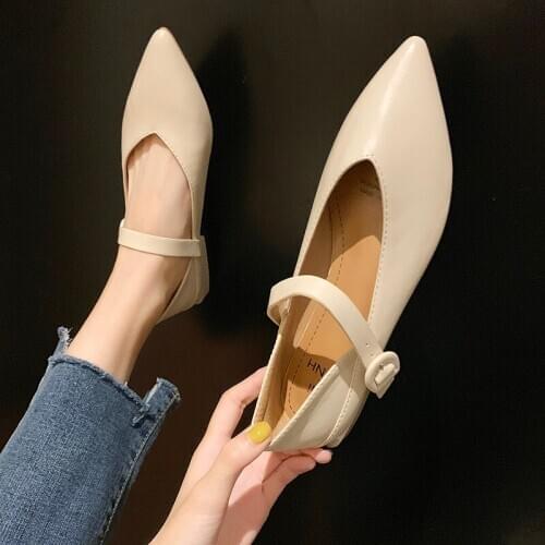 2020 New Ladies Brand Spring Flat Black Soft Shoes Casual Women Shoes Comfortable Pointed Toe Flat Shoes New Sexy U19-23